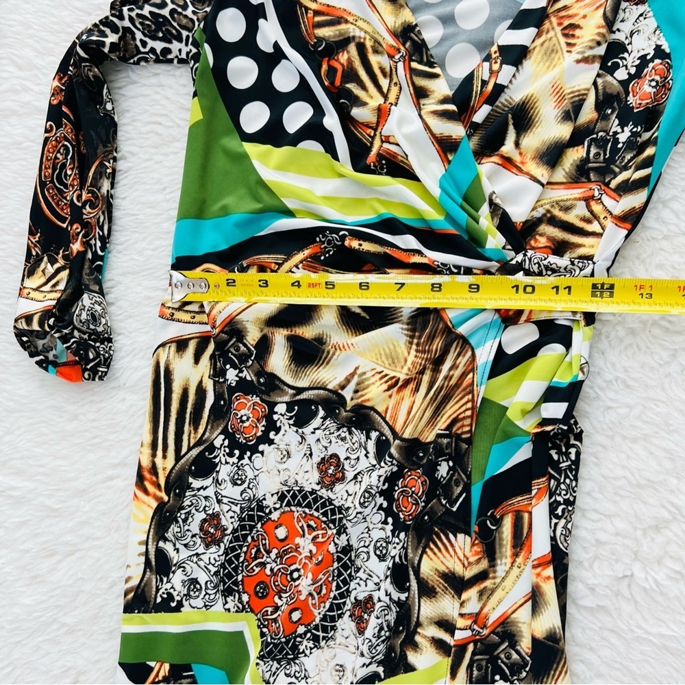 Carmen Marc Valvo Multicolor Long Sleeves Dress Size Small - Picture 15 of 16